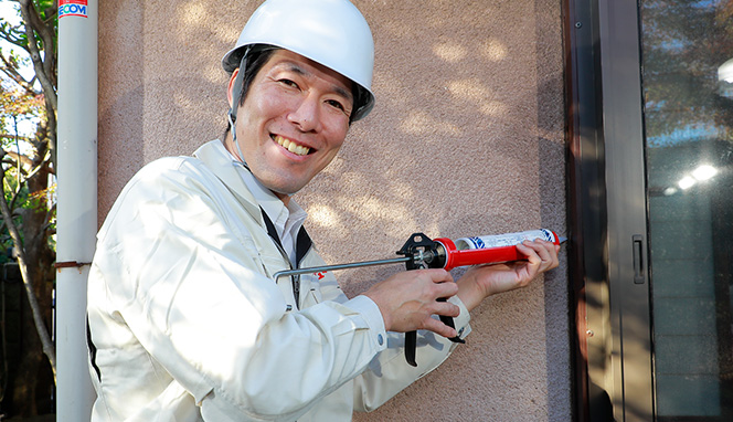 窓回りのコーキング打ち直しイメージ