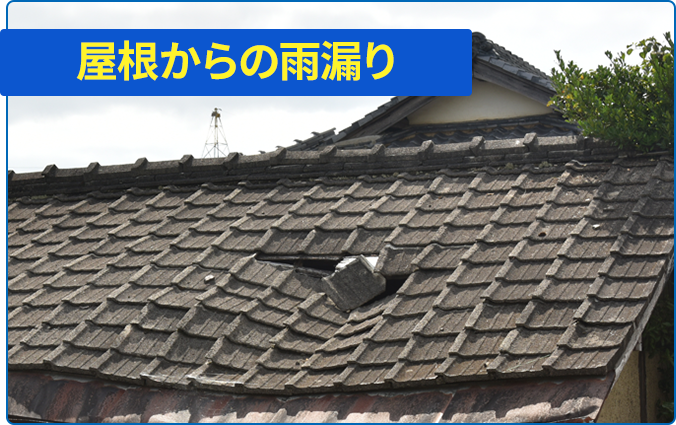 屋根からの雨漏り
